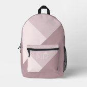 Custom Licht Pastel Stoffig Roos Mauve Blush Roze Bedrukte Rugzak (Voorkant)