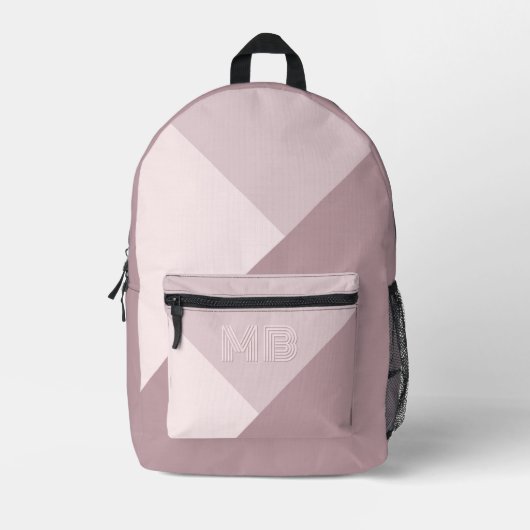 Custom Licht Pastel Stoffig Roos Mauve Blush Roze Bedrukte Rugzak (Voorkant)