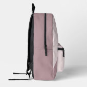 Custom Licht Pastel Stoffig Roos Mauve Blush Roze Bedrukte Rugzak (Links)