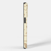 Custom Lichtbruin Hart iPhone 14, 15 Stoer Hoesje (Achterkant / Rechts)