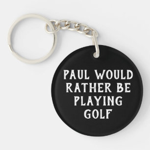 CUSTOM Liever Golf Sleutelhanger spelen, zwart