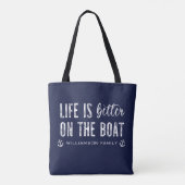 Custom Life is beter op de boot | Bootleven Draagtas (Achterkant)