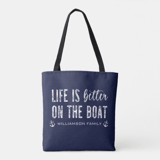 Custom Life is beter op de boot | Bootleven Draagtas (Achterkant)