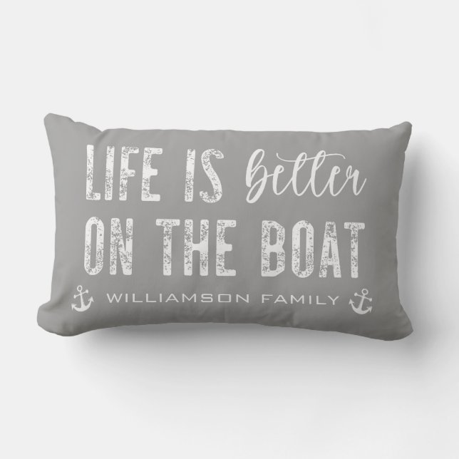 Custom Life is beter op de boot | Bootleven Kussen (Voorkant)