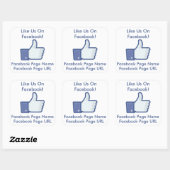 Custom Like ons op Facebook Business Window Vierkante Sticker (Vel)
