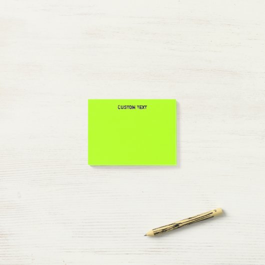 Custom Lime Green Post-it® Notes (Op bureau)