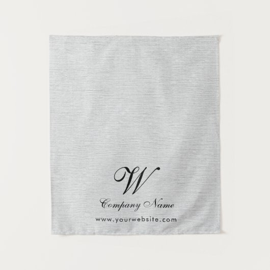 Custom Linen Business Table Runner Banner Script Wandkleed (Voorkant)