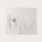 Custom Linen Business Table Runner Banner Script Wandkleed (Voorkant (horizontaal))