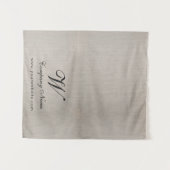 Custom Linen Business Table Runner Banner Script Wandkleed (Voorkant (horizontaal))