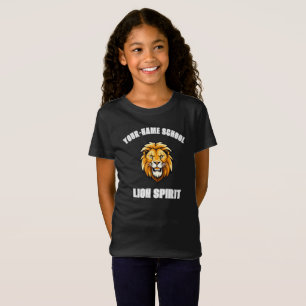 CUSTOM Lion Mascot   Geel goud - School College T-shirt