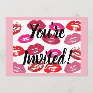 CUSTOM Lipsense Party-uitnodiging + enveloppen Kaart