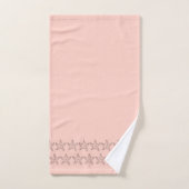 Custom Lite Coral White Chic Beach house Starfish (Serviette à main)