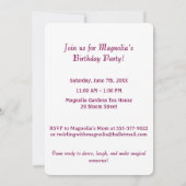 Custom Little Ballerina Bear Birthday Invitation (Dos)
