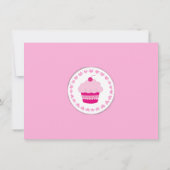 Custom Little cupcake 1er invitation anniversaire (Dos)