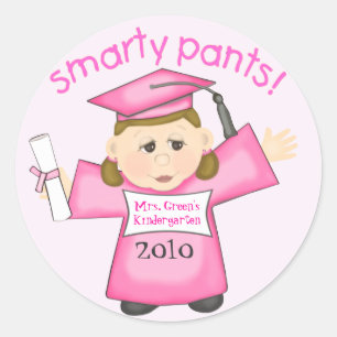 Custom Little Girl's Afstuderen Sticker