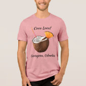 Custom Location Coco Loco Tri-Blend Shirt (Voorkant)