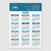 Custom Logo 2026 Calendar Business Magnet (Voorkant)