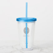 Custom Logo Acrylic Tumbler with Straw No Minimum Acryl Drinkbeker (Voorkant)