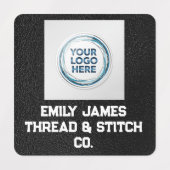 Custom Logo and Text Black Fabric Clothing Label 1 (Design 1)