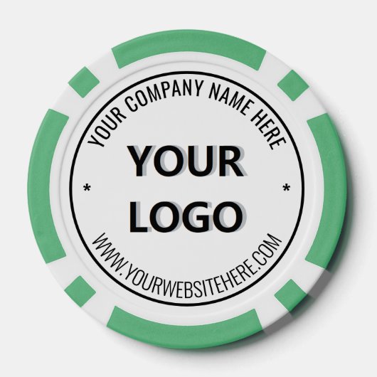 Custom Logo and Text Branded Poker Chips Example (Achterkant)