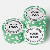 Custom Logo and Text Branded Poker Chips Example (Opstapeling)