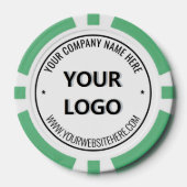 Custom Logo and Text Branded Poker Chips Example (Voorkant)