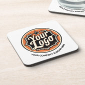 Custom Logo and Text Business Bier Onderzetter (Linkerzijde)