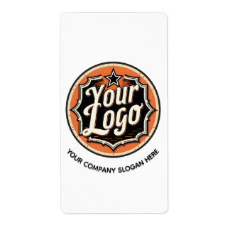 Custom Logo and Text Business Etiket