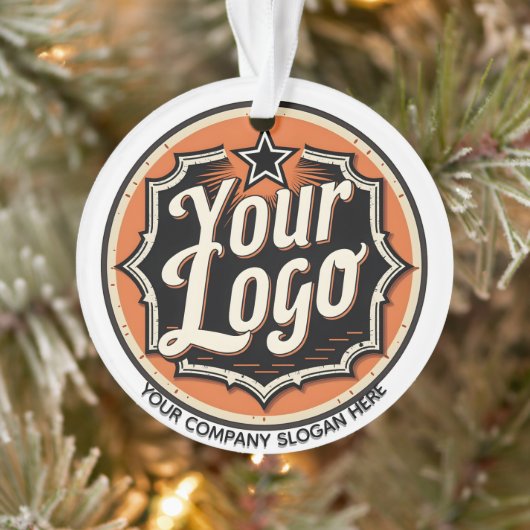 Custom Logo and Text Business Ornament (Boom)