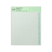 Custom Logo, Big Green Engineering Graph Paper Pad Notitieblok (Gedraaid)