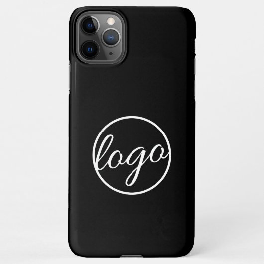 Custom Logo Black Business Professional iPhone Hoesje (Achterkant)
