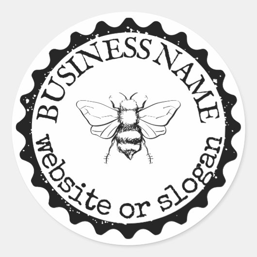 Custom Logo Bumblebee Farmhouse Stickers (Devant)