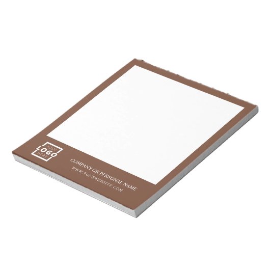 Custom Logo Business Company Branded Gift Brown Notitieblok (Gedraaid)