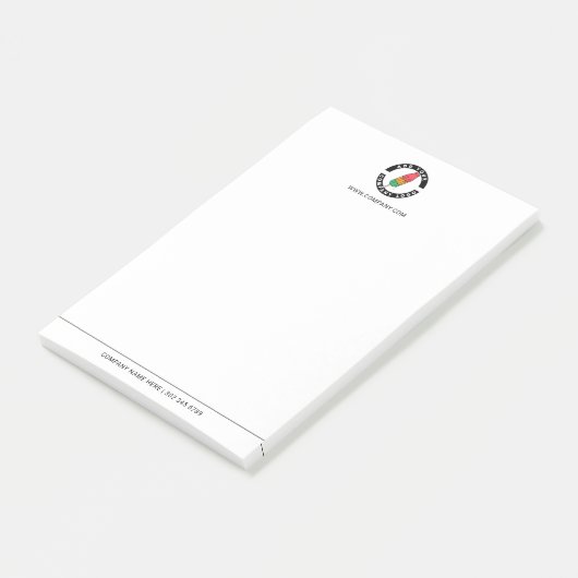 Custom Logo Business Manager Employee Post-it® Notes (Schuin)