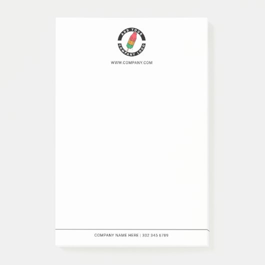 Custom Logo Business Manager Employee Post-it® Notes (Voorkant)