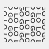 Custom Logo Business or Company on White Fleece Deken (Voorkant (Horizontaal))