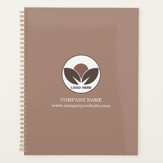 Custom Logo Business Planner | Mocha Mousse (Voorkant)