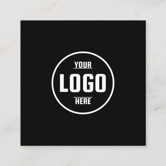 Custom Logo Circle Wit Vierkant Visitekaartje (Voorkant)