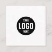Custom Logo Circle Wit Vierkant Visitekaartje (Voorkant)