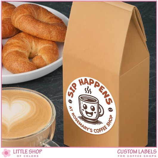 Custom Logo Coffee Shop Cafe Product Labels