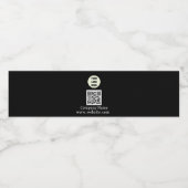 Custom Logo Company Black Business QR Code Waterfles Etiket (Enkel label)