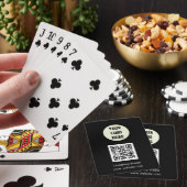 Custom Logo Company Black QR Code Business Pokerkaarten (Insitu)