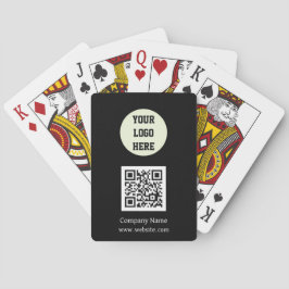 Custom Logo Company Black QR Code Business Pokerkaarten