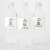 Custom Logo Company Black White Business QR Code Waterfles Etiket (Flessen)
