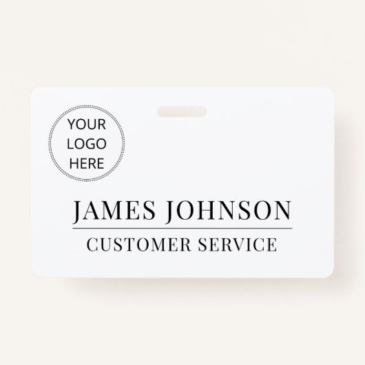 Custom Logo Customer Service Employee Name Badge (Voorkant)