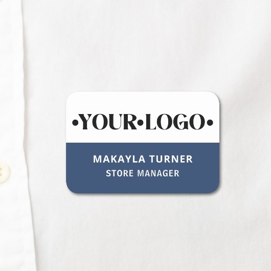 Custom Logo Employee Blue Naamplaatje