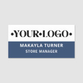 Custom Logo Employee Blue Naamplaatje (Voorkant)