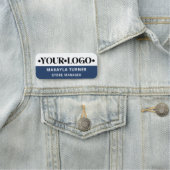 Custom Logo Employee Blue Naamplaatje (In situ)