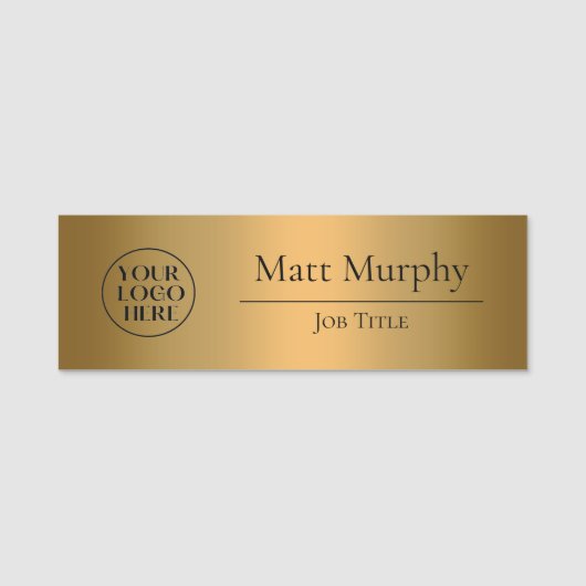 Custom Logo Employee ID Faux Copper Naamplaatje (Voorkant)
