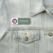 Custom Logo Employee magnetic or safety pin Naamplaatje (In situ)